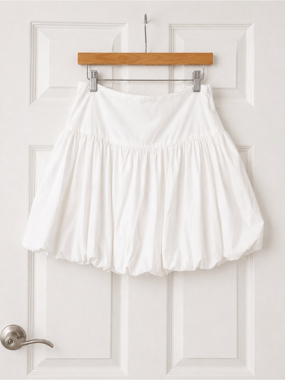 1. State White Bubble Skirt coquette summer cotton mini skirt small